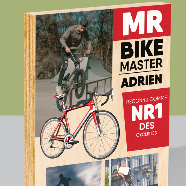 La Couverture De Magazine: Mr Bike Master - Impression Sur Bois 
