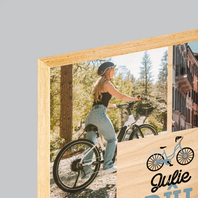 Le Collage Photo: Brûle Des Calories, Pas Du Carburant - Impression Sur Bois 