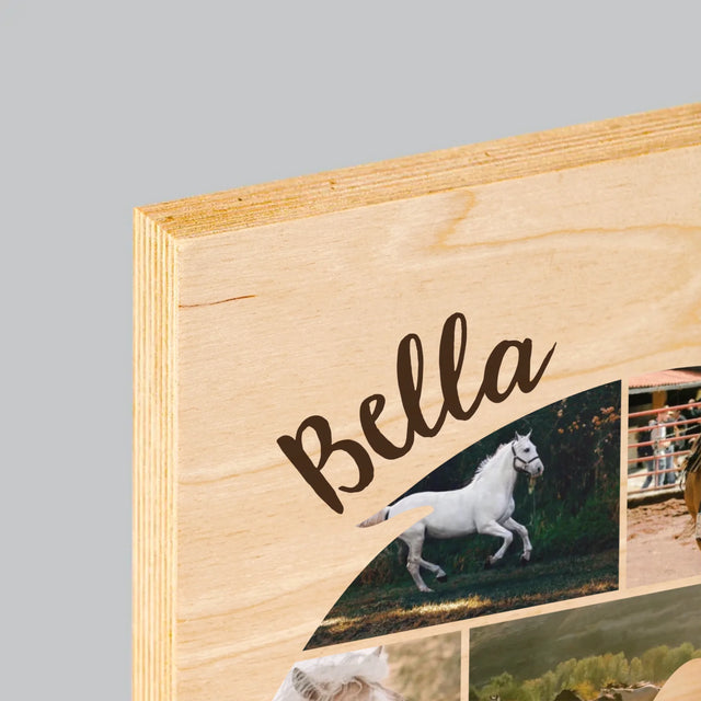 Forme Des Photos: Cheval - Impression Sur Bois 