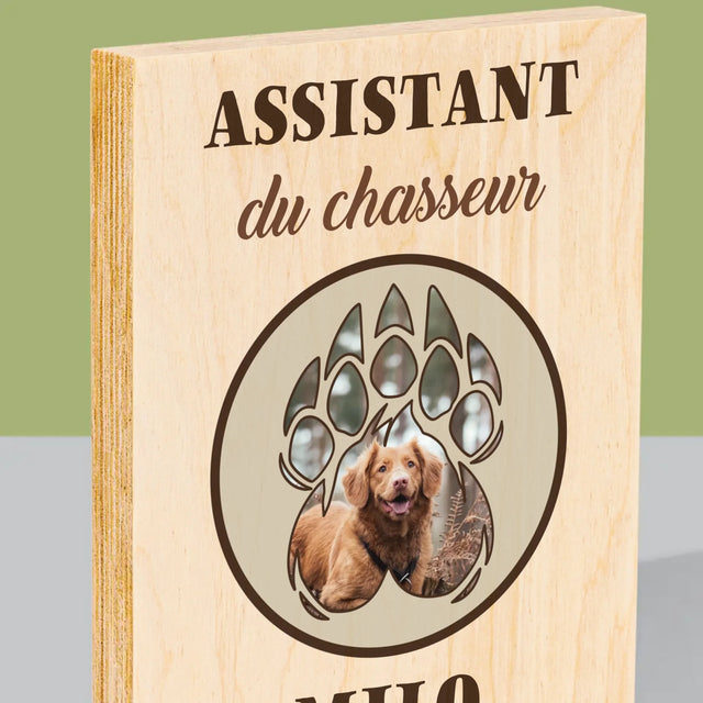 Forme Des Photos: Assistant Du Chasseur - Impression Sur Bois 