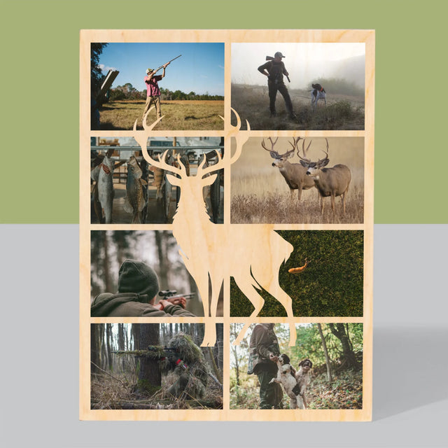 Le Collage Photo: Chasseur - Impression Sur Bois 