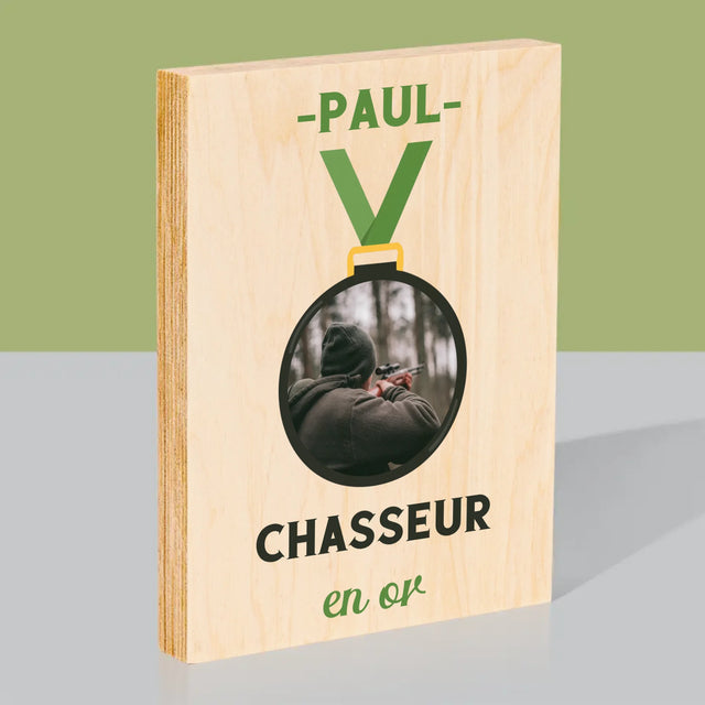 La Photo Et Un Texte: Chasseur En Or - Impression Sur Bois 