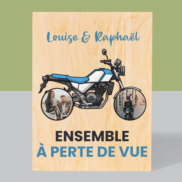 Le Collage Photo: Ensemble À Perte De Vue - Impression Sur Bois 