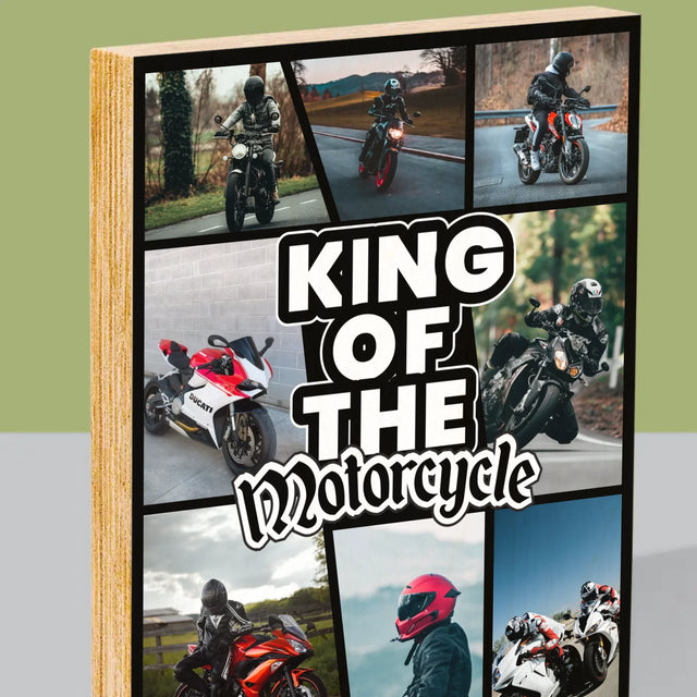 Le Collage Photo: King Of The Motorcycle - Impression Sur Bois 