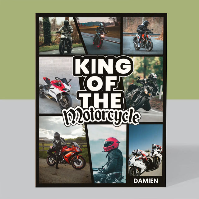 Le Collage Photo: King Of The Motorcycle - Impression Sur Bois 