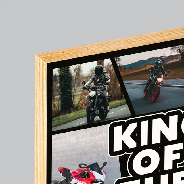Le Collage Photo: King Of The Motorcycle - Impression Sur Bois 