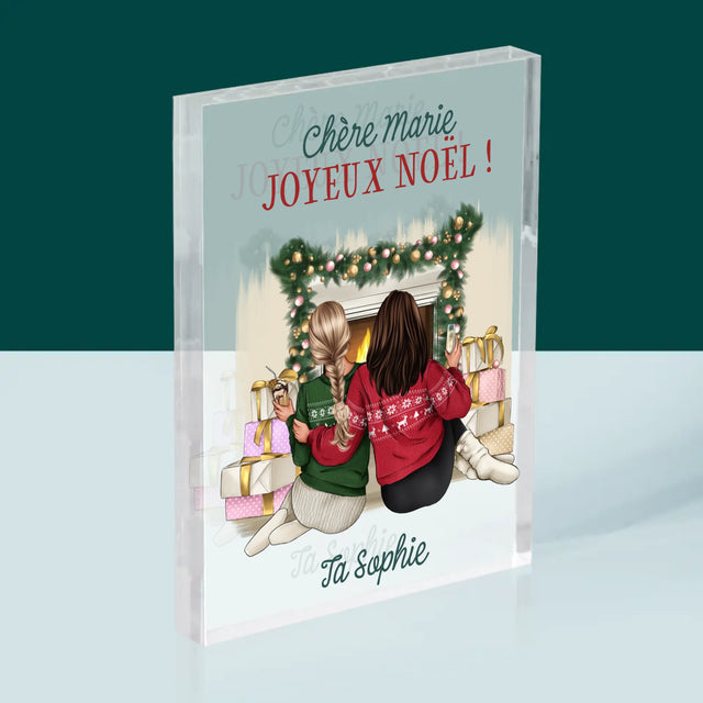 La Création Du Personnage: Amies De Noël - Bloc Acrylique 