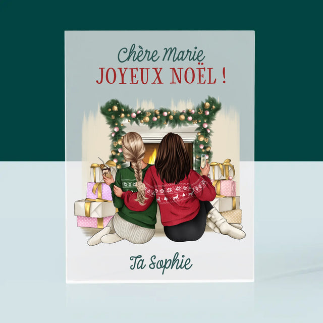 La Création Du Personnage: Amies De Noël - Bloc Acrylique 