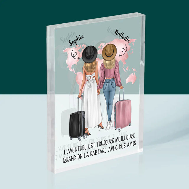 La Création Du Personnage: Amies Voyageuses - Bloc Acrylique 