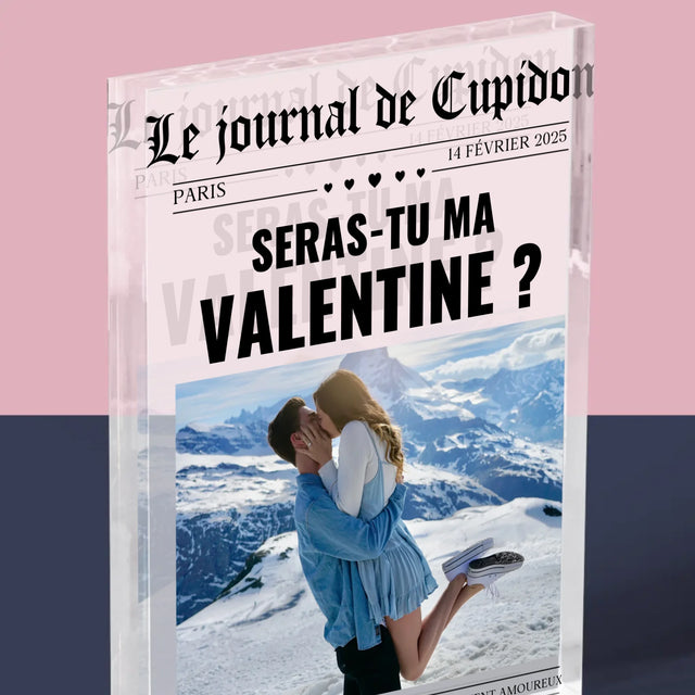 La Couverture De Magazine: Journal De La Saint-Valentin - Bloc Acrylique 