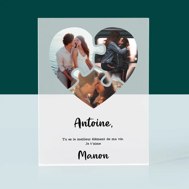 Le Collage Photo: Puzzle De La Saint-Valentin - Bloc Acrylique 