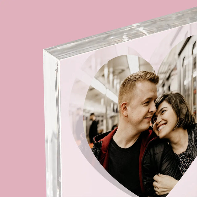 La Photo Et Un Texte: Notre Chanson Cœur Code Qr - Bloc Acrylique 