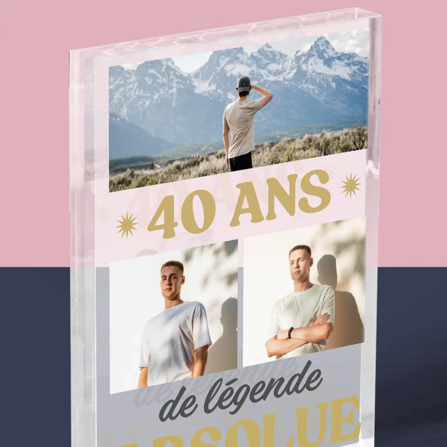 Le Collage Photo: 40 Ans De Légende - Bloc Acrylique 