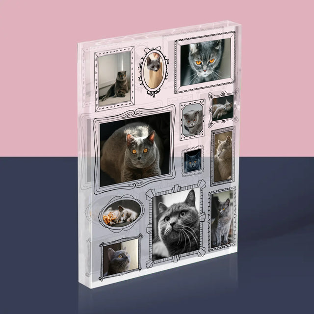 Le Collage Photo: Un Mur D'Exposition Avec Un Animal - Bloc Acrylique 