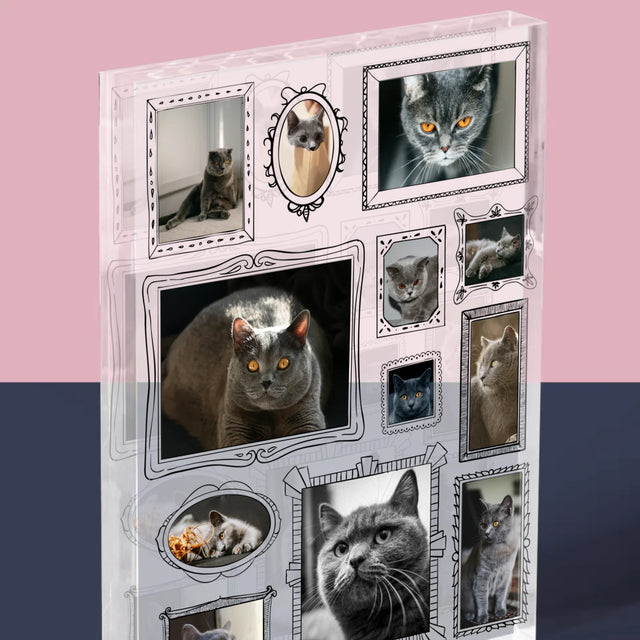 Le Collage Photo: Un Mur D'Exposition Avec Un Animal - Bloc Acrylique 