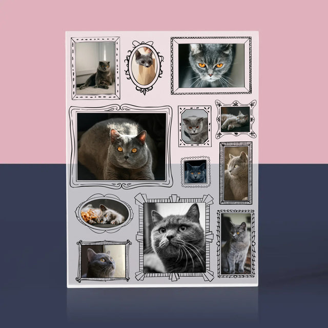 Le Collage Photo: Un Mur D'Exposition Avec Un Animal - Bloc Acrylique 