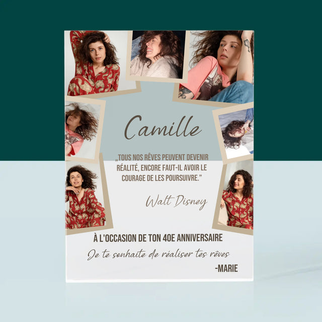 Le Collage Photo: Réalise Tes Rêves - Bloc Acrylique 