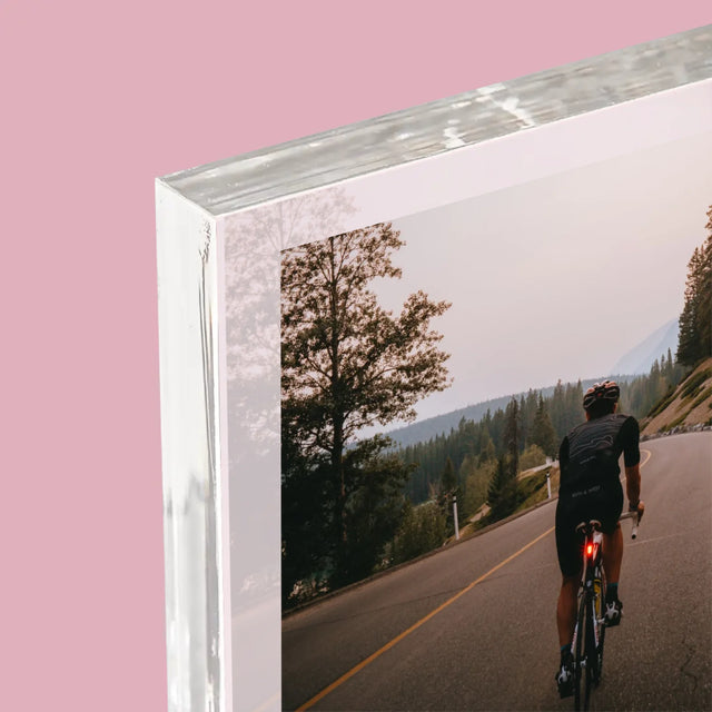 La Photo Et Un Texte: Cycliste - Définition - Bloc Acrylique 
