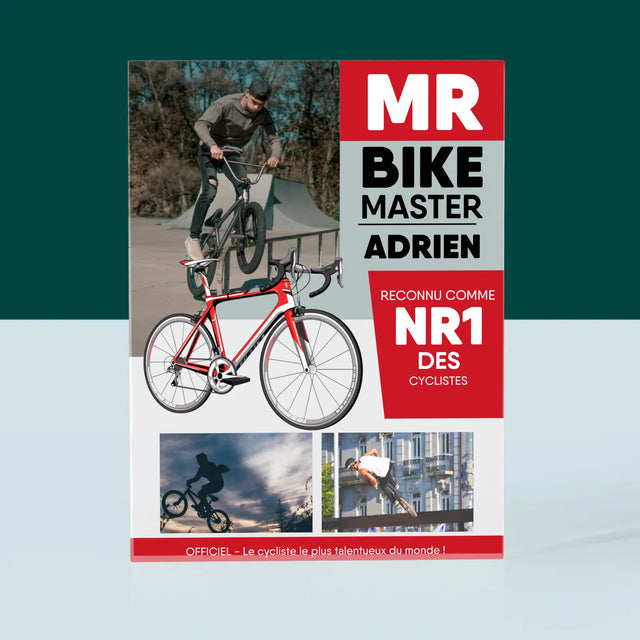 La Couverture De Magazine: Mr Bike Master - Bloc Acrylique 