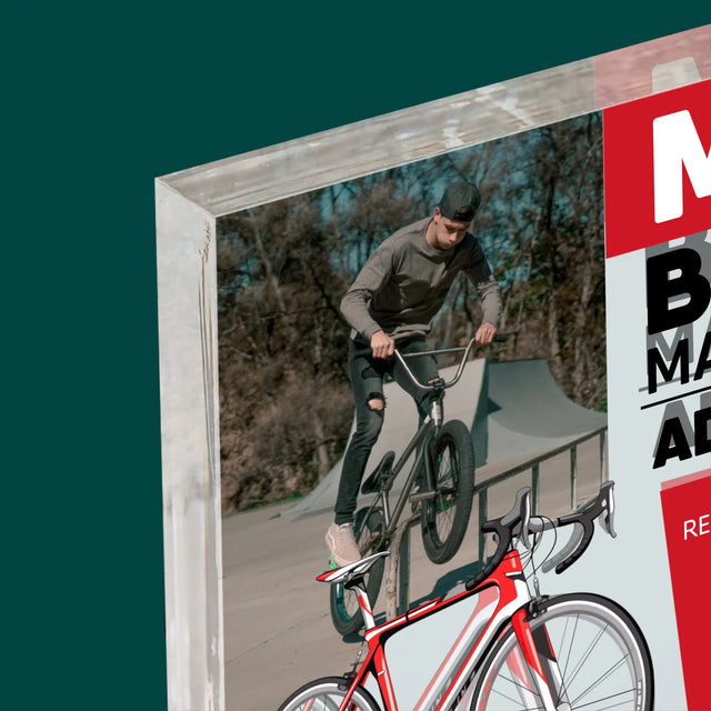 La Couverture De Magazine: Mr Bike Master - Bloc Acrylique 