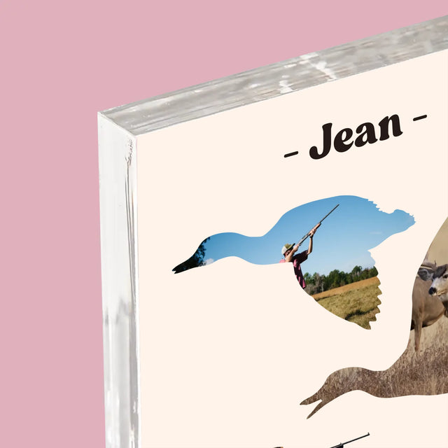 Forme Des Photos: Créé Pour Chasser - Bloc Acrylique 