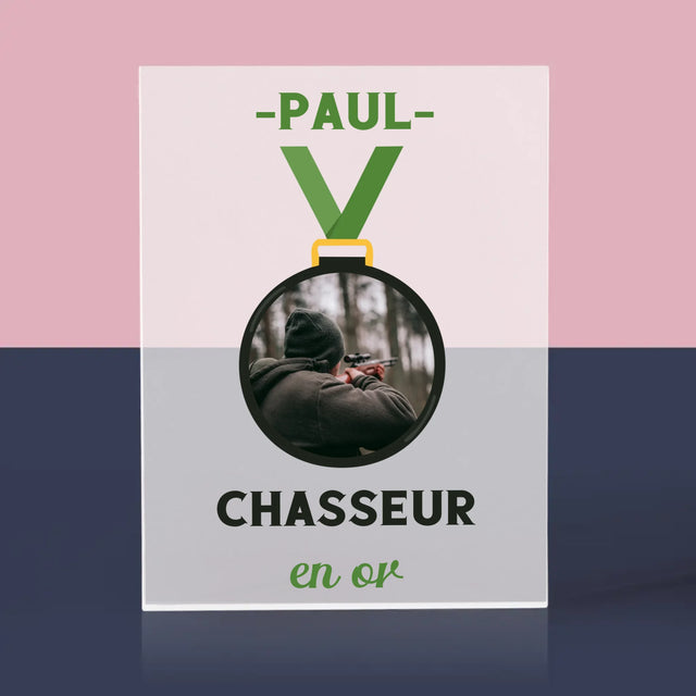 La Photo Et Un Texte: Chasseur En Or - Bloc Acrylique 
