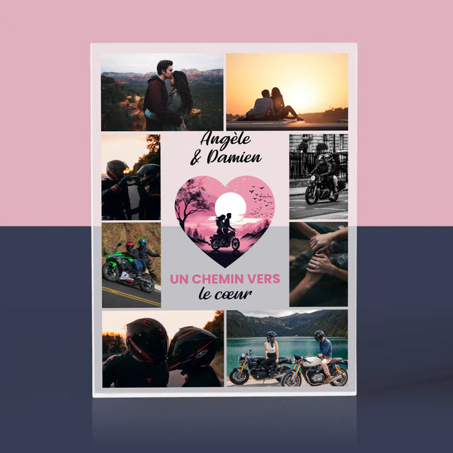 Le Collage Photo: Un Chemin Vers Le Cœur  - Bloc Acrylique 