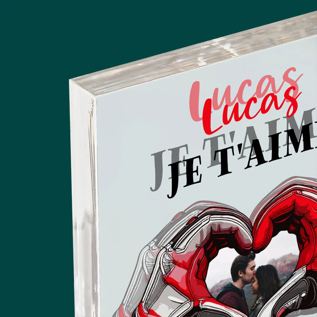 La Photo Et Un Texte: Je T'Aime À Pleine Puissance - Bloc Acrylique 
