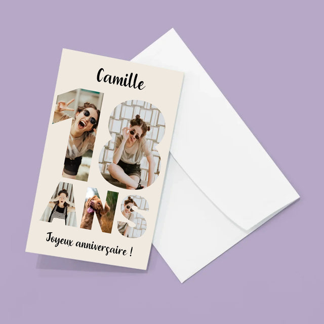 Collage Photo De Lettre: 18 Ans - Gros Harmonica