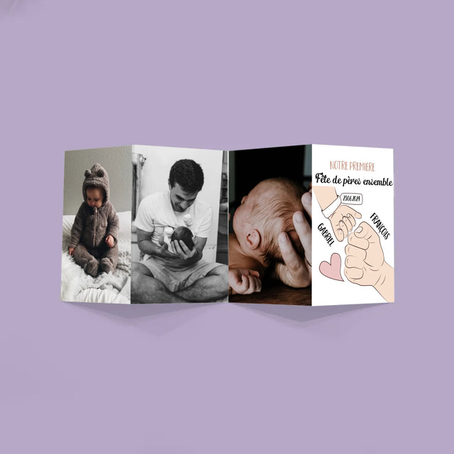 Le Prénom Et Un Texte: Première Fête Des Pères Ensemble - Gros Harmonica