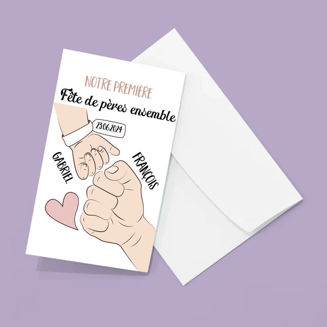 Le Prénom Et Un Texte: Première Fête Des Pères Ensemble - Gros Harmonica