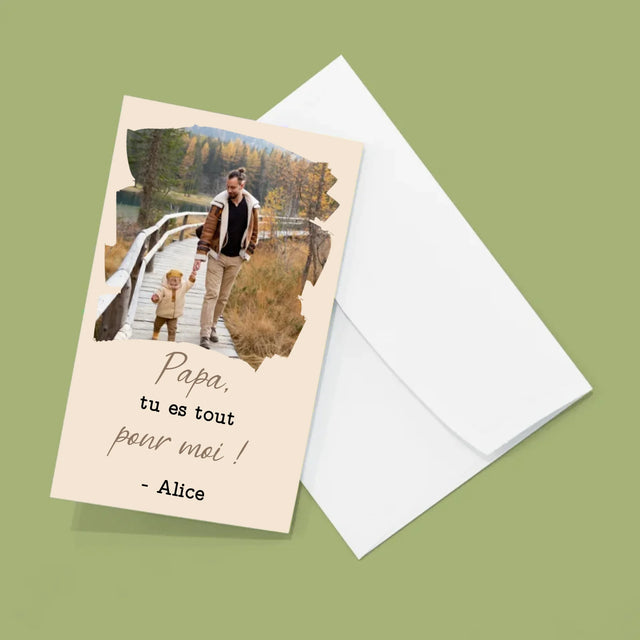 La Photo Et Un Texte: Une Carte Pour Papa - Gros Harmonica