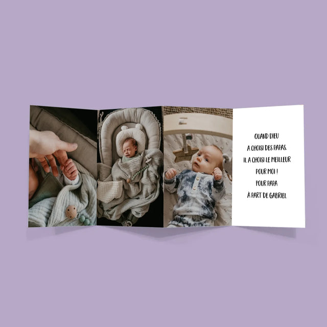 Le Prénom Et Un Texte: Première Fête Des Pères Ensemble - Gros Harmonica