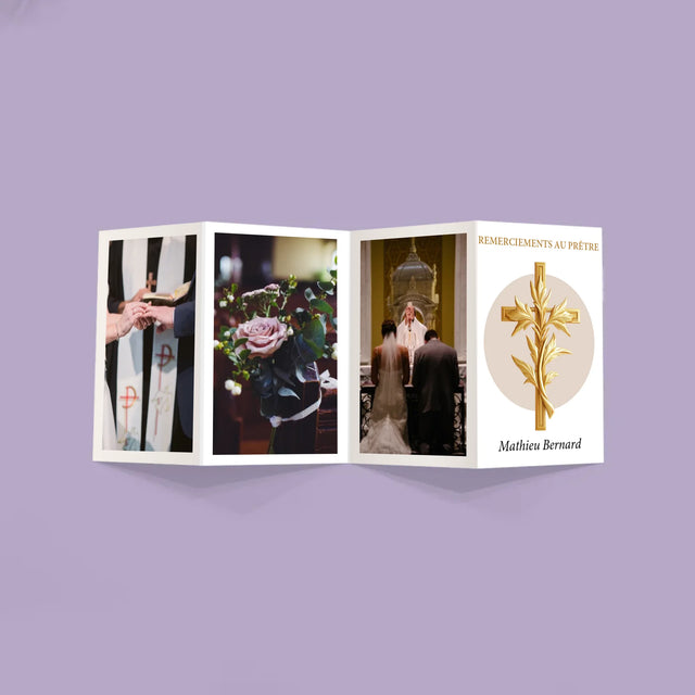 Le Prénom Et Un Texte: Remerciements Au Prêtre  - Gros Harmonica