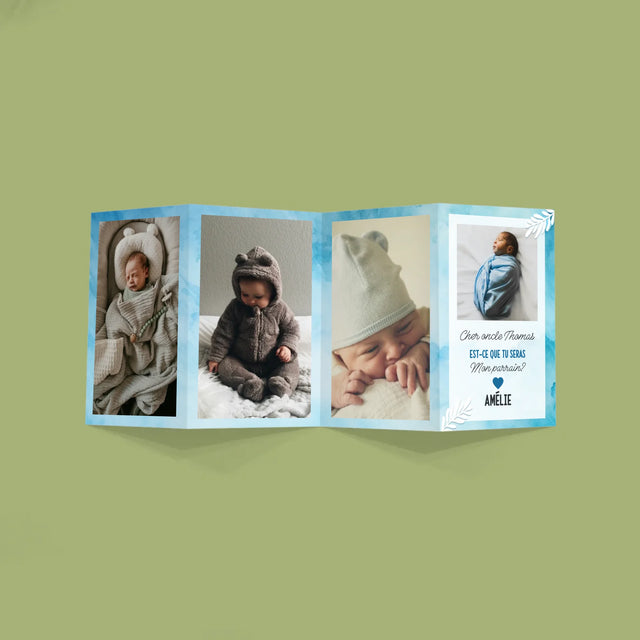 Le Collage Photo: Demande Pour Devenir Parrain - Gros Harmonica