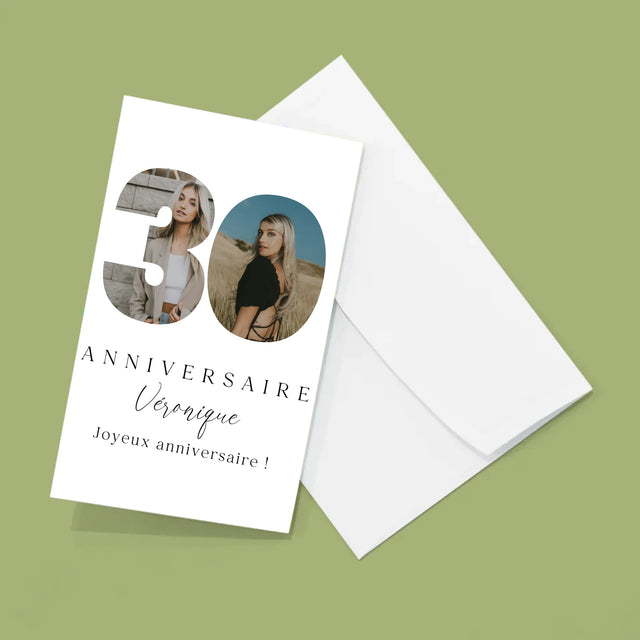 Collage Photo De Lettre: 30E Anniversaire Et Texte En Bas - Gros Harmonica