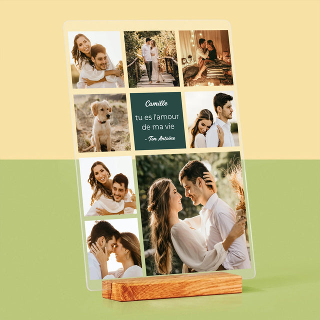 Collage Photo: Collage D'Amour - Impression Sur Verre Acrylique