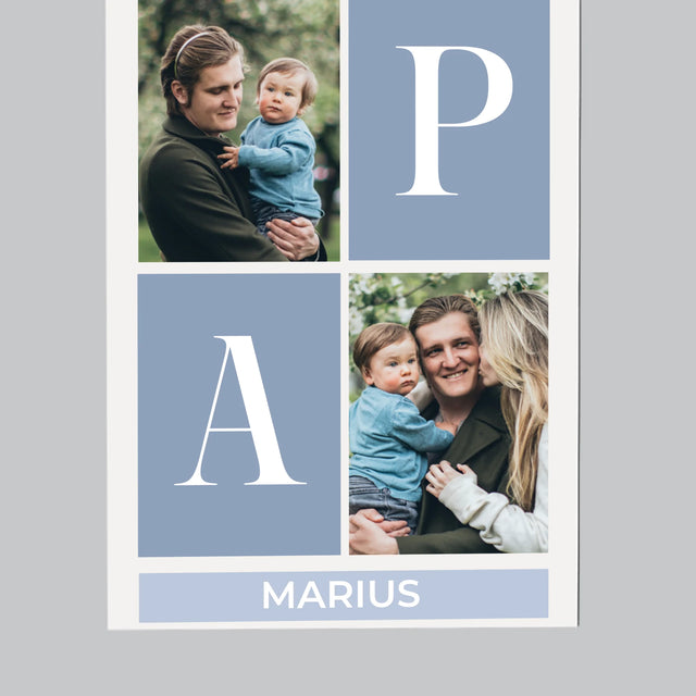 Le Collage Photo: Meilleur Collage De Papa - Aimant Pour Frigo