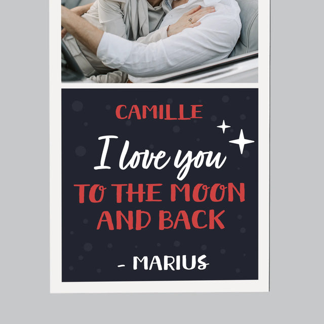 Le Collage Photo: To The Moon And Back - Aimant Pour Frigo