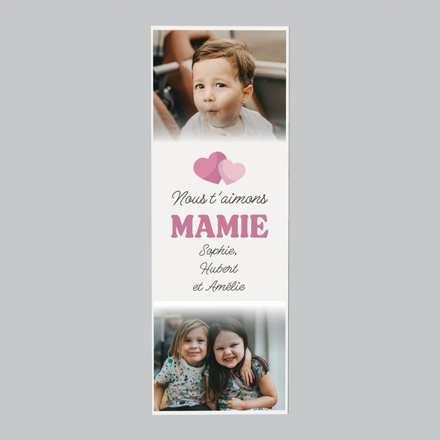 Le Collage Photo: Nous T'Aimons Mamie - Aimant Pour Frigo