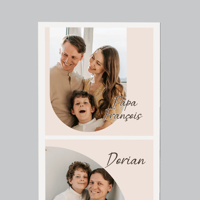 La Photo Et Un Texte: Photos De La Famille - Aimant Pour Frigo