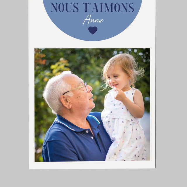 Le Collage Photo: Cher Grand-Père - Aimant Pour Frigo