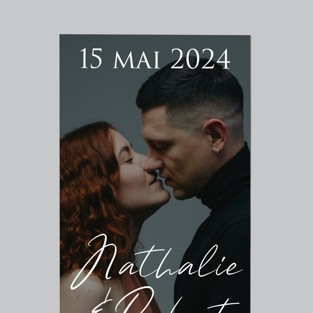 La Photo Et Un Texte: Photo De Mariage, Les Souhaits - Aimant Pour Frigo