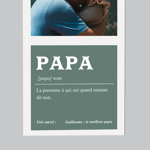 La Photo Et Un Texte: Papa La Définition - Aimant Pour Frigo