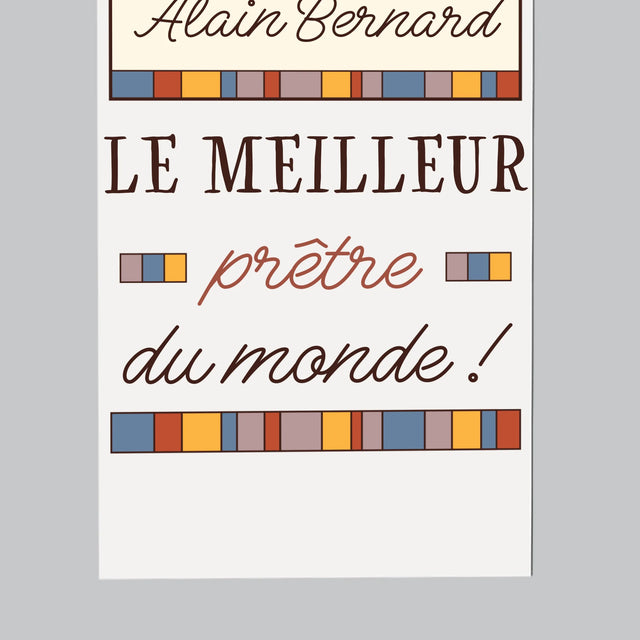 Le Prénom Et Un Texte: Le Meilleur Prêtre Du Monde ! - Aimant Pour Frigo