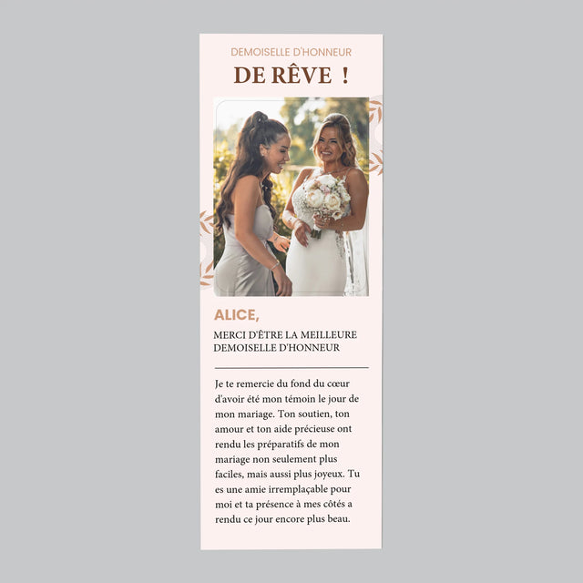 La Photo Et Un Texte: La Demoiselle D'Honneur De Rêve - Aimant Pour Frigo