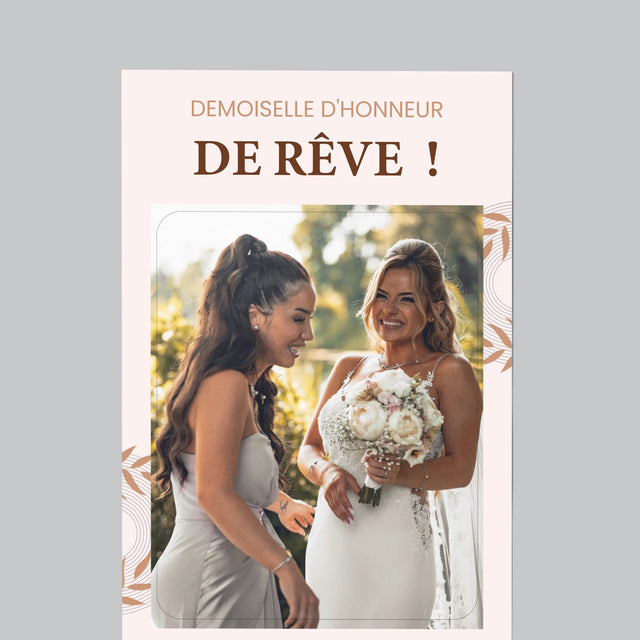La Photo Et Un Texte: La Demoiselle D'Honneur De Rêve - Aimant Pour Frigo