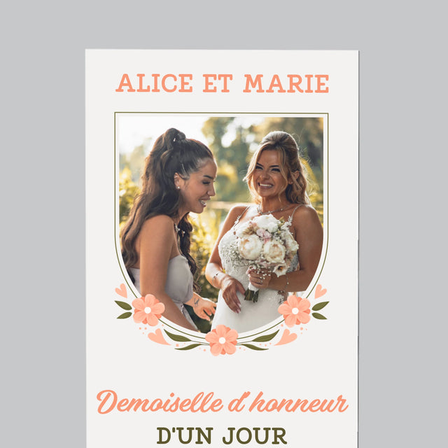 La Photo Et Un Texte: Demoiselle D'Honneur D'Un Jour - Aimant Pour Frigo
