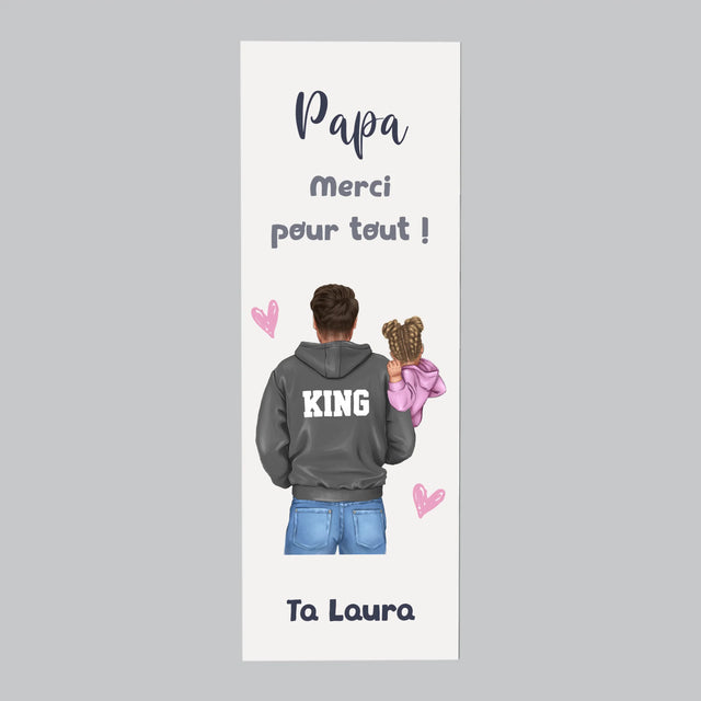 La Création Du Personnage: Papa Avec Enfant - Aimant Pour Frigo