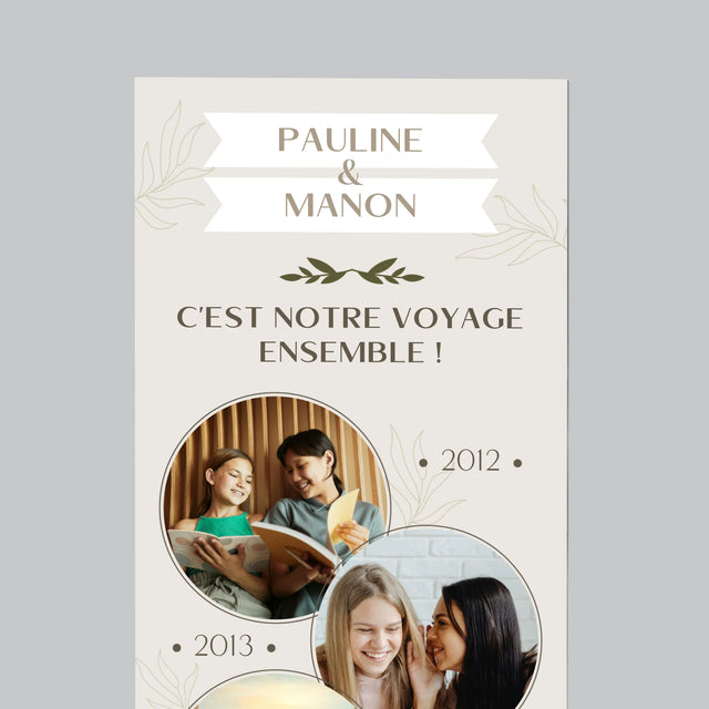 Le Collage Photo: C'Est Notre Voyage Ensemble - Aimant Pour Frigo